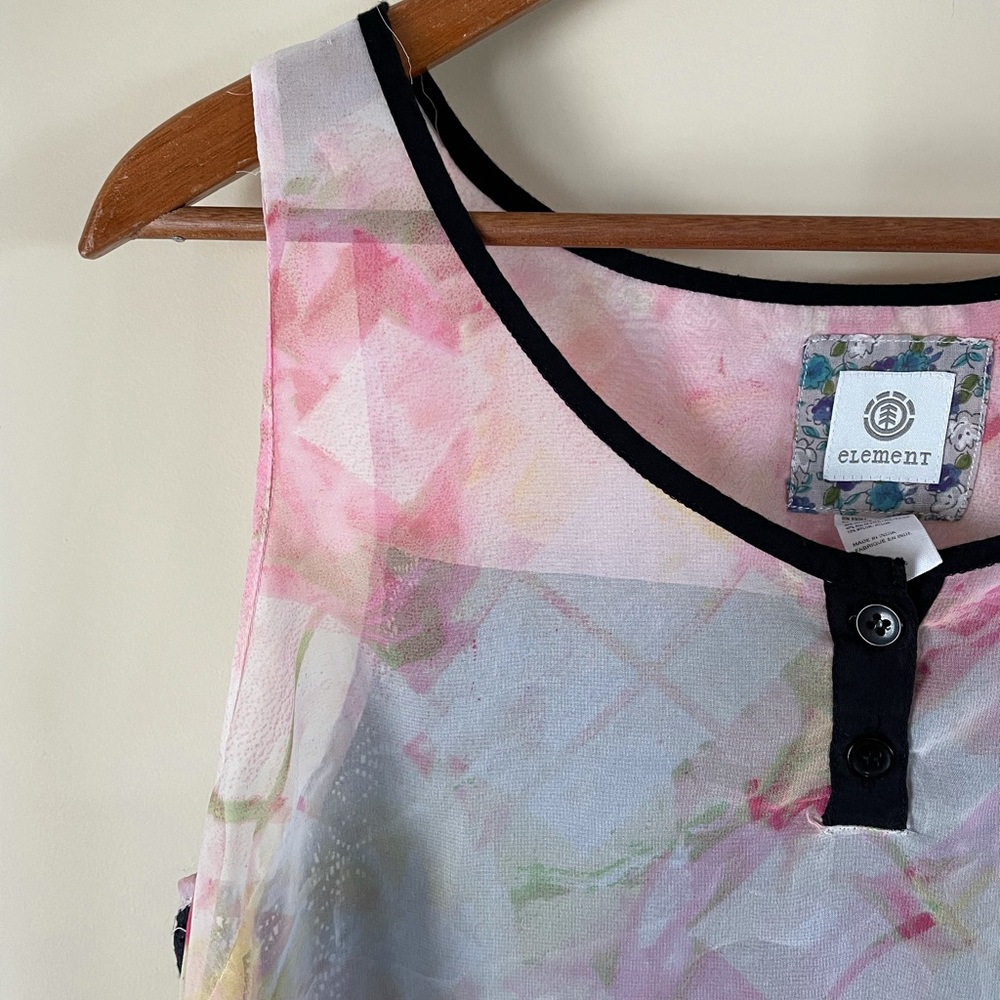 Element Sheer Front Tank Top Size Large